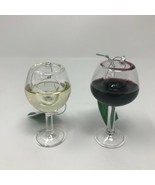 Kurt Adler Wine Glass Ornament Set of 2 - £22.77 GBP