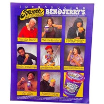 Ben &amp; Jerrys Print Ad Vintage 1994 Ice Cream Famous Activists Carlos Santana - £9.55 GBP
