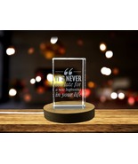 LED Base included | Motivation Quote #5 - 3D Engraved Crystal - $39.99 - $399.99
