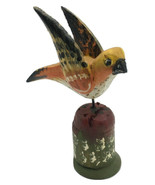 HAND CARVED BIRD in FLIGHT Vintage Pennsylvania Dutch Wood Folk Art - Be... - £316.35 GBP