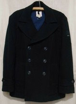 Diesel Men&#39;s Wool Blend Watty Peacoat Jacket Midnight Navy Blue Large L - £103.87 GBP