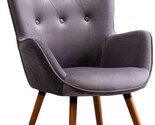 Roundhill Furniture Doarnin Contemporary Silky Velvet Tufted Button Back... - $259.99