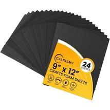 24 Ct Sheets Black Eva Cosplay Foam In 9 X 12 Sheets; High Density Thick Foam 85 - £19.34 GBP