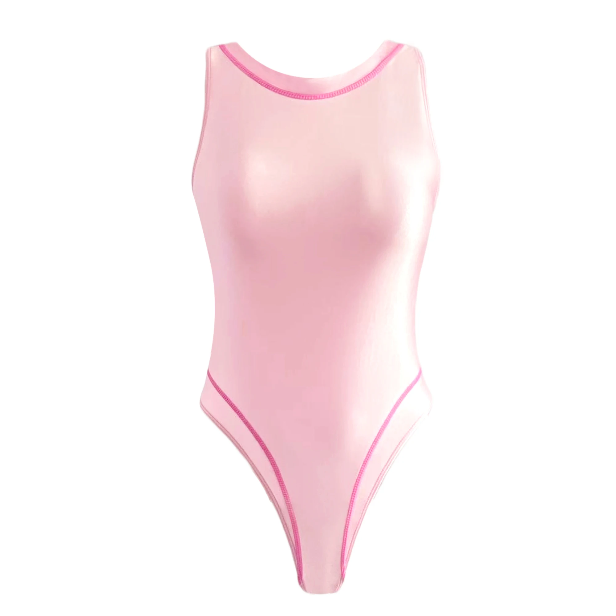 Sporting XCKNY New one-piece T-shaped high fork swimsuit Ay tight glossy swimsui - £69.19 GBP