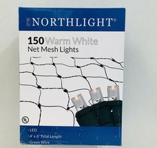 Northlight 4&#39; x 6&#39; Warm White LED Wide Angle Christmas Net Lights~150 Li... - £19.97 GBP