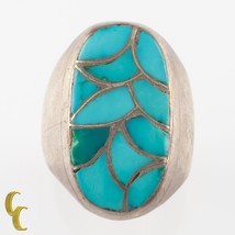 Navajo Native American Sterling Silver&amp;Turquoise Ring - £114.52 GBP