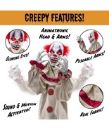 Motion Activated Scary Clown Glowing Eyes Animated Halloween Haunted Hou... - $1,630.70 MXN