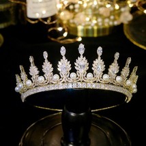 Brillante princesa simple tiara corona cristal perla accesorios para el cabello  - £117.50 GBP