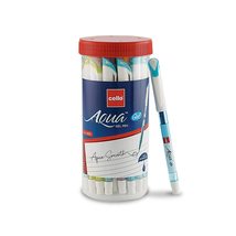 Cello Aqua Blue Gel Pen Jar of 25 Units || Gel Pens Blue | Jar of 25 Uni... - $32.66
