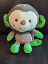 Fisher Price Plush Monkey Green Brown 7.5” 2015 Mattel Snugamonkey Toy  - $12.99