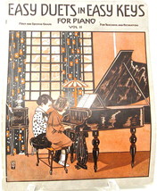 Easy Duets Easy Keys Sheet Music Booklet Vol II 1915 Piano 10 Songs US Seller  C - £14.51 GBP