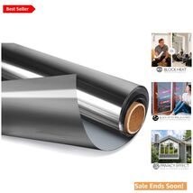 Multipurpose UV Blocking Window Film - Black-Silver Static Cling, 35.4" ... - $50.44