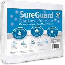 Sureguard Twin Size Mattress Protector - 100% Waterproof, Hypoallergenic - - $831.24 MXN
