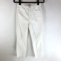 L&#39;agence Kaia High Rise Straight Leg Jeans Blanc Destruct White Distressed 25 - £53.79 GBP