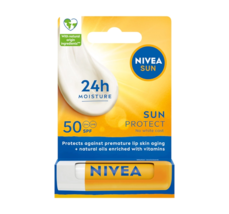 Nivea Sun Protect Moisturizing Lip balm/ Chapstick Spf 50 -1ct. Free Shipping - £8.57 GBP