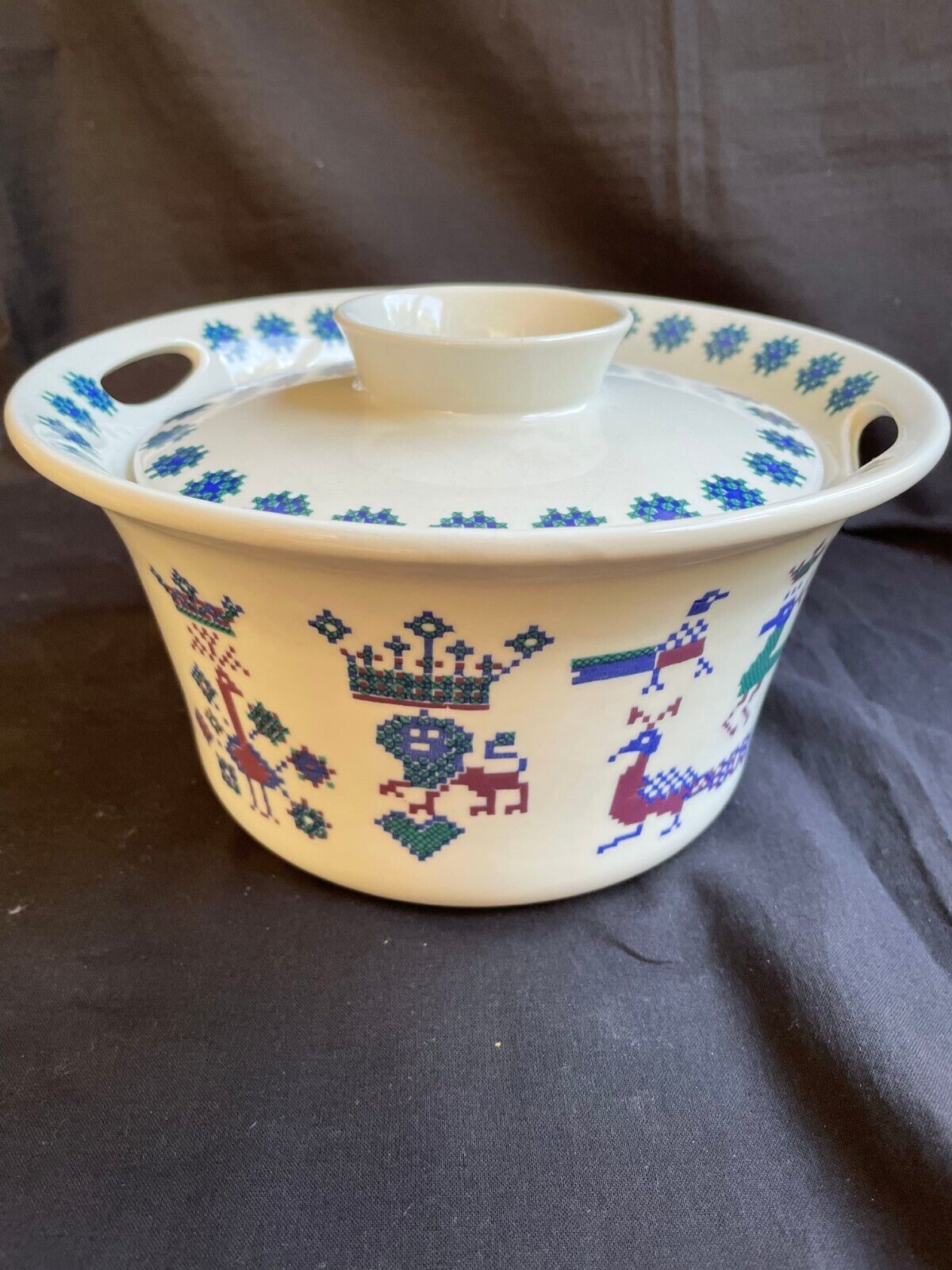 Figgjo Flint large casserole MENU Scandinavian design Norway 1960 - $96.00