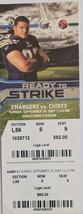Chargers vs. Chiefs Sept 30 2007 Ready to Strike Qualcomm Stadium Ticket... - €4,23 EUR