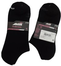 Women’s Black No Show Socks Shock Absorption Size 4-10 Cushion 2 Pack Avia - £7.45 GBP