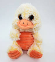 Walmart Duck Yellow Orange Easter Corduroy w Glitter Eyes 7&quot; Plush Toy B350 - £7.85 GBP