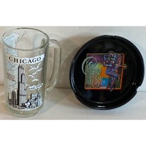 Chicago Blues Ashtray &amp; Sears Tower Glass - $23.00