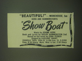 1946 Show Boat Musical Ad - Beautiful! - Morehouse - £14.54 GBP
