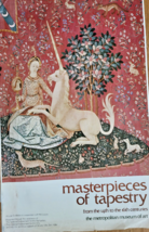 Masterpieces of Tapestry- Original Poster Exhibition - Met New York - 70&#39;s - £92.70 GBP