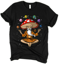 Mushroom Buddha Psychedelic Meditation T-Shirt - £22.37 GBP