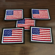 American Flag Patches 5&quot; x 3&quot; Lot Of 80 23 Stars Red White Blue - $39.94