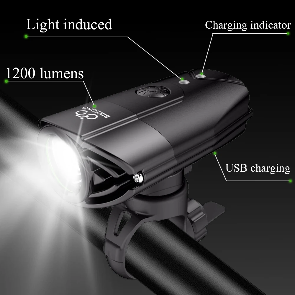 Sporting Bike Light Hoisting Rainproof USB MTB Front Lamp Headlight Ultra Flashl - £34.52 GBP