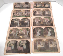 Vintage Set of 10 Stereoview cards - Staged Humorous - Risque - Adult Ch... - £29.45 GBP