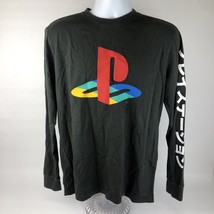 PlayStation x Tailgate Long Sleeve T Shirt Men&#39;s Medium Gray Logo Videog... - $27.99