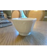 LENOX CANTERBURY SQUARE BOWL 4-1/4&quot; EMBOSSED SIDES SOLID IVORY COLORED USA - $8.08 CAD