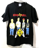 Vintage 1995 King of the Hill &quot;Men at Work&quot; TV Show Cartoon Promo T-shirt - $2,257.90 MXN