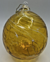 Vintage Art Glass Swirl Light Brown Ornament U258/13 - $49.99