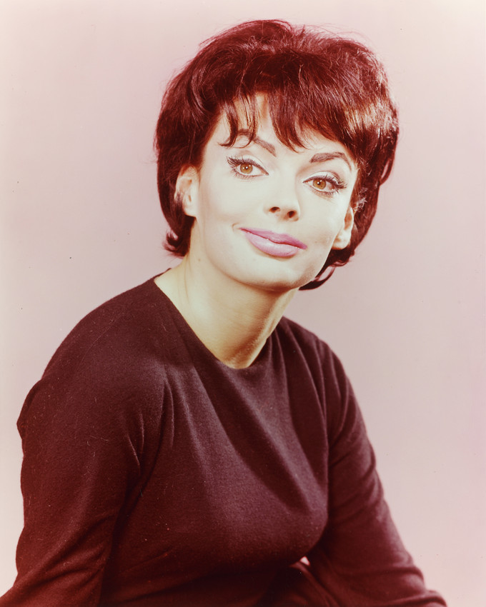 Barbara Steele 16x20 Poster in black sweater smiling 1960's - $19.99