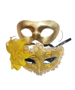 1 Pair Halloween Masquerade Masks with Flower and Sexy Costume Party Mask - $186.21 MXN