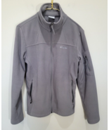 Columbia Womens Jacket Medium Gray Fleece Full Zip Pullover Long Sleeve ... - $22.08 CAD