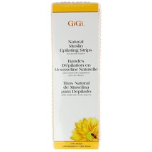 GiGi NATURAL MUSLIN EPILATING STRIPS CONTAINS 100 { 3&quot; x 9&quot; } STRIPS #0610 - £10.14 GBP