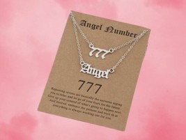 Angel Number 777 - Double Necklace - Angel Jewellery - Charm Necklace - £12.60 GBP