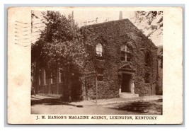 J M Hanson Rivista Agency Lexington Kentucky Ky 1909 DB Cartolina R25 - $4.05