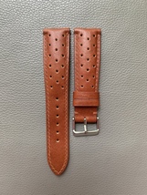 Brown VEG Genuine Cowhide Leather Watch Strap-Custom Handmade Band for M... - $39.00