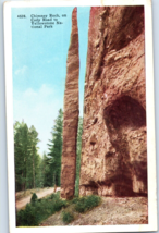 Chimney Rock on Cody Road to Yellowstone Natl Park Montana Postcard Posted 1936 - £4.03 GBP