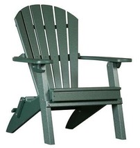 Kids Folding Adirondack Chair - 4 Season Recycled Child Sized Furniture Green - £240.54 GBP