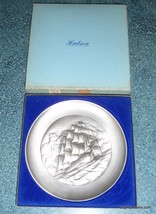 1979 Hudson Pewter Plate The Constitution Sailing Ship With Original Box... - $38.79