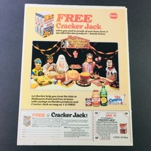 VTG Retro 1984 Halloween Candy Cracker Jack Caramel Popcorn &amp; Peanuts Ad... - $18.95