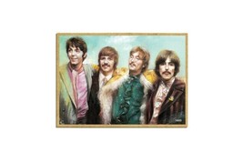 The Beatles Color George Ringo John... Wood Kitchen Fridge Magnet 2.5 x 3.5 B87  - £4.60 GBP
