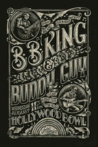 BB King &amp; Buddy Guy at Hollywood Bowl STICKER Big &amp; Unframed - £7.52 GBP