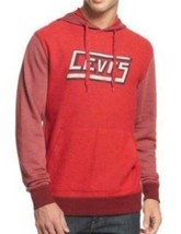 Mens Hoodie Levis Red Victori Logo Long Sleeve Hooded Sweatshirt $50 NEW... - £18.99 GBP