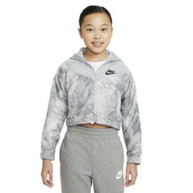 Nike Girl&#39;s Sportswear Windrunner Tie-Dye Printed Convertible Full Zip Jacket M - £42.61 GBP