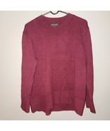 Banana Republic Sweater Womens Large Burgundy Crew Neck Long Sleeve Casual - $27.71